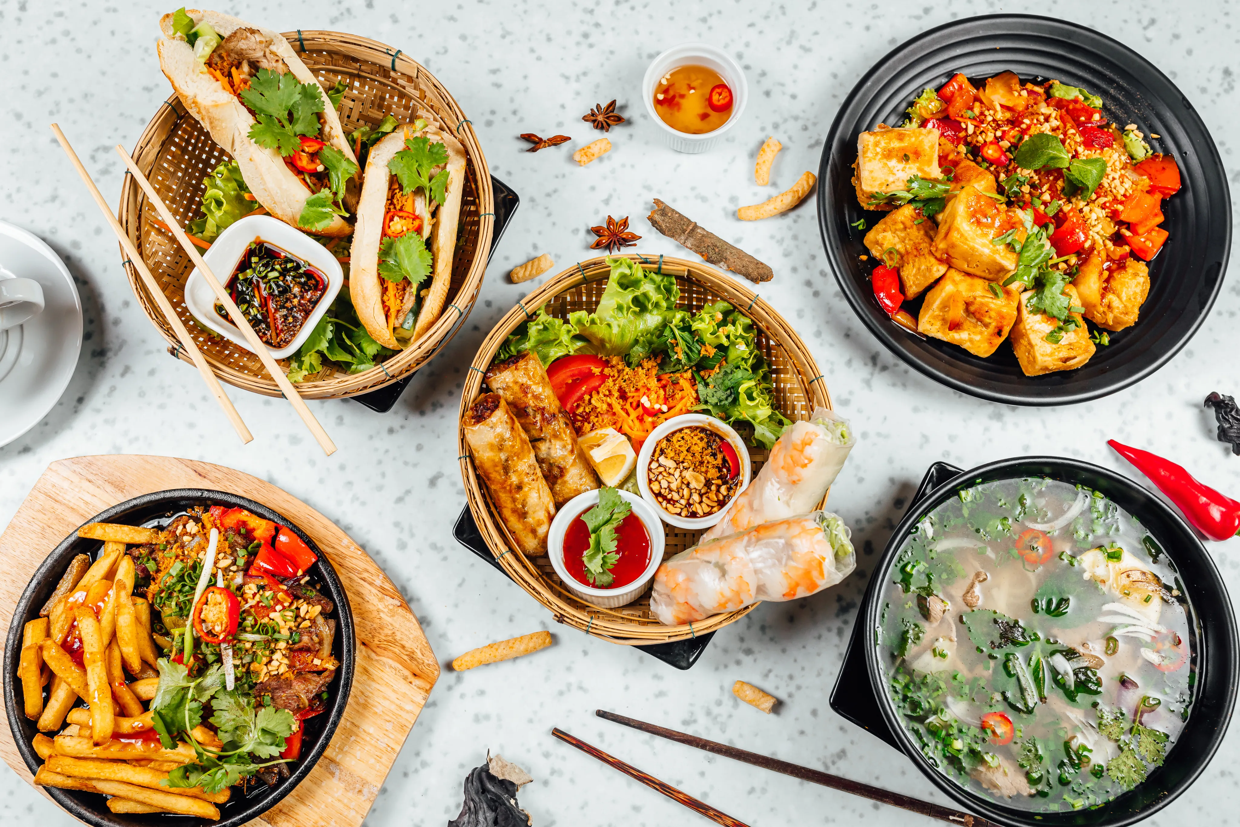 Vietnamese Food Spread